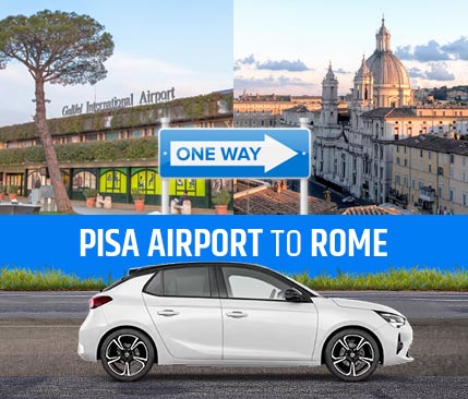 One Way Car Rental from Pisa Airport to Rome